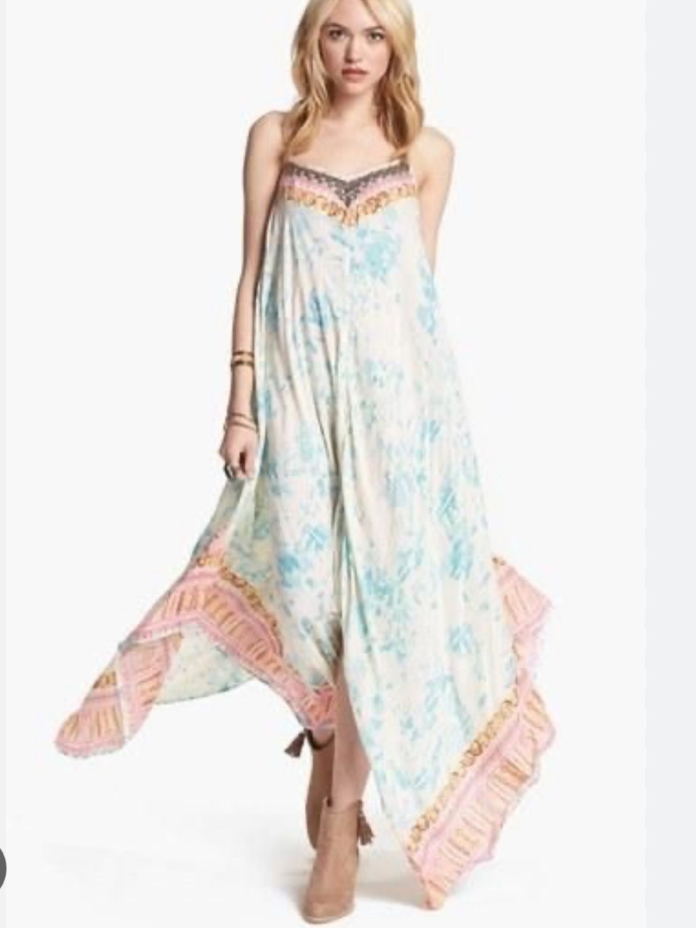 Free People Wild Divine Boho Maxi Dress NWOT